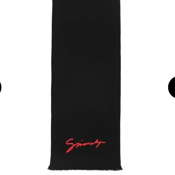 GİVENCHY Logo Embroidered Wool Scarf - Picture 4 of 8